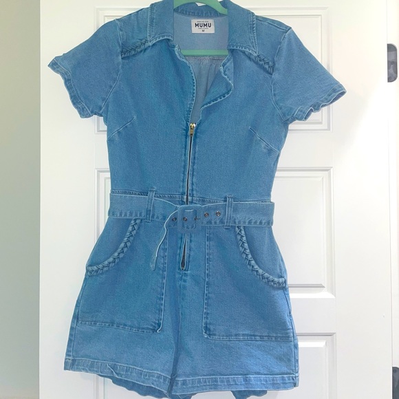 Show Me Your MuMu Pants - Mumu Denim Romper size Medium